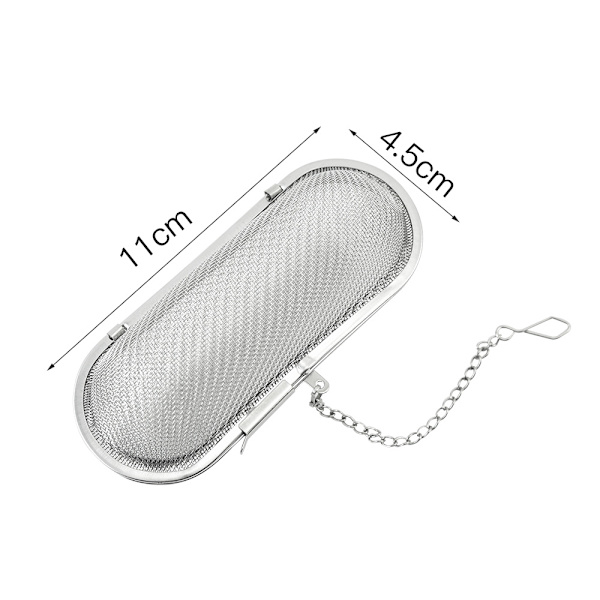 3 stk. Rustfrit Stål Løse Blade Te Infuser, Rektangulær Mesh Te, Fin