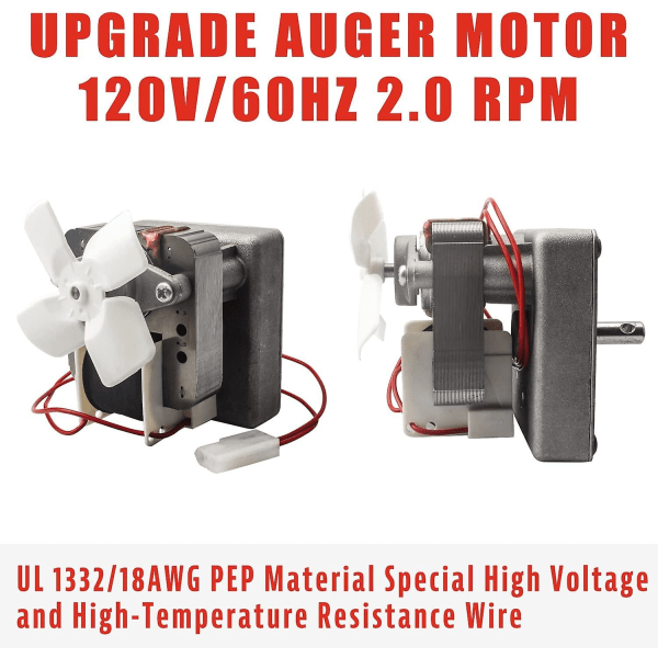 Opgraderet 2.0rpm sneglemotor erstatningsdel til Traeger Pellet G