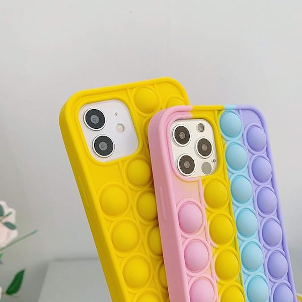 Kuplakotelo iPhone 13 prolle, pehmeä silikoninen stressiä lievittävä täysi