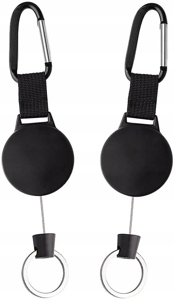 Retractable Keychain With 100 Cm Metal Cable, Rugged Retractable