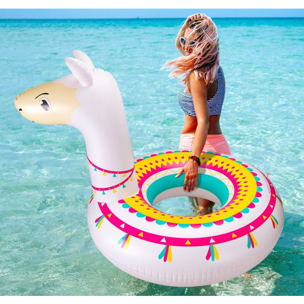Pool Float Ride On Party Toys Alpaca Uppblåsbar Simring  Wa