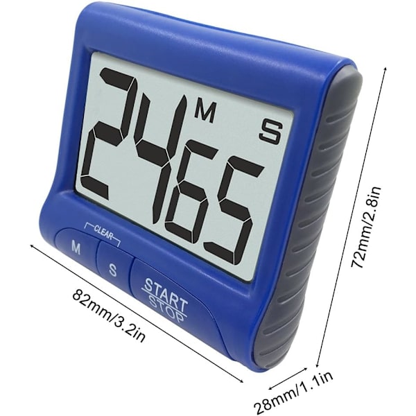 2 stk. magnetisk digital køkkentimer med høj alarm, nedtælling
