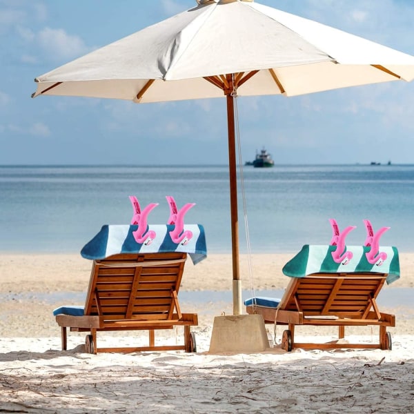 4st Strandhandduksklämmor Utomhus Fashion Style Flamingo Handduk Holde
