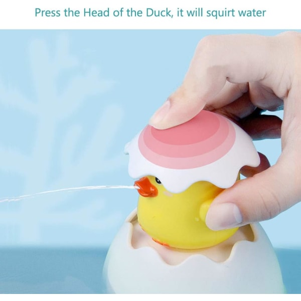 Baby Shower Leksaker, Anka Kläckning Ägg Spray Regn Moln Badkar Wat