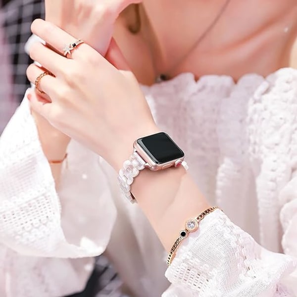 Band kompatibelt med Apple Watch Band 38 mm 40 mm 41 mm kvinnor, smal