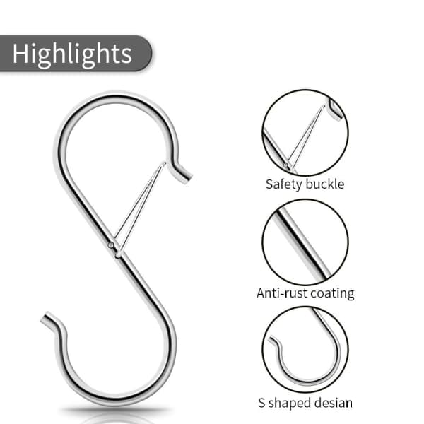 12 S-krokar S-krokar Metall Silver