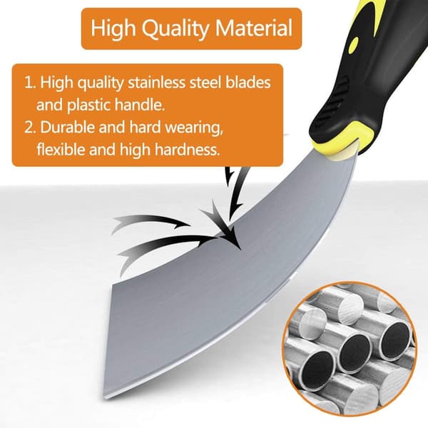 Set med 3 rostfria spackels, spackels med plast