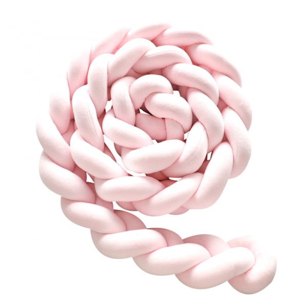 3M flätad spjälsängsskydd i rosa