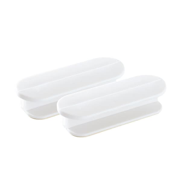 2-pack dörrhandtag - Självhäftande vit 2-pack vit