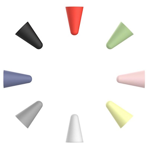 Kynän kärjen suojus Apple Pencil 2. ja 1. sukupolvelle, silikoni, 8 kpl