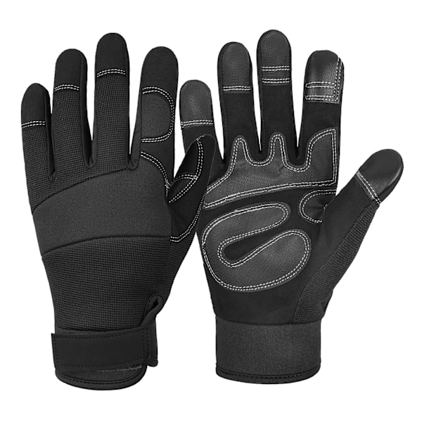 Motorsagbeskyttelseshansker, Skoghansker (Motorsager og Hageverktøy) - Størrelse 11 Svart (XL)