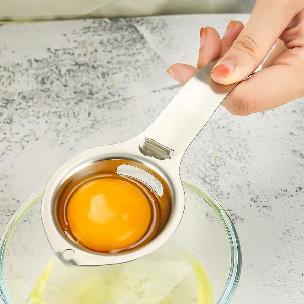 1 st ägguleseparator, rostfritt stål äggseparator, äggvita