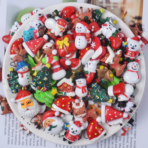 Mixed Resin Christmas Blessing Bag DIY Accessories (10st)