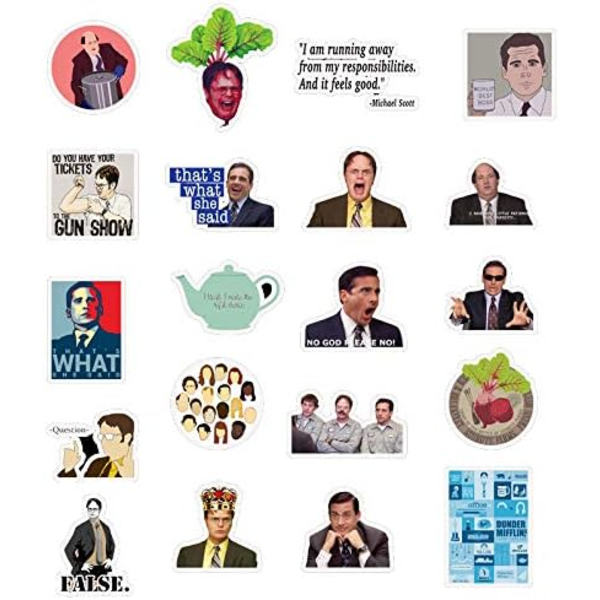 The Office -tarrat (50 kpl) Meme -tarrat 4-pakkauksessa
