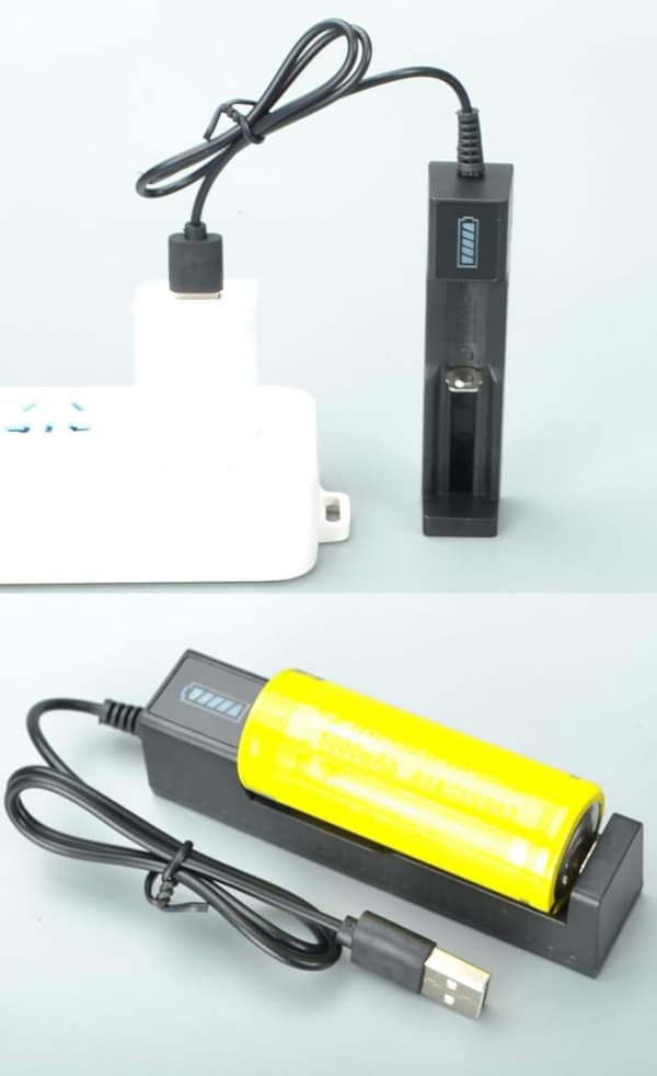 2 stk. Universal Batterilader Smart Mini Multifunksjonell Oppladbar Batterilader