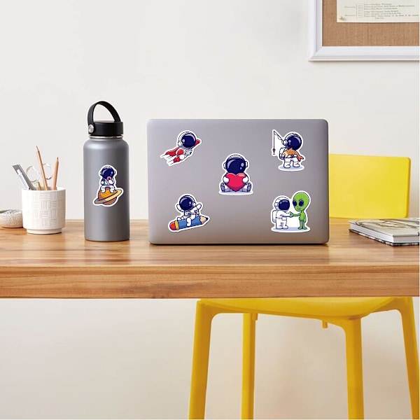 Cartoon Space Planet Space Ship Rocket UFO Stickers Pack 50 Vatten