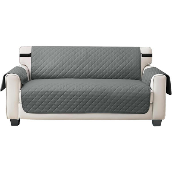 Grå Reversibel Sofadekke for 3-Pute Sofa - Sofadekke for Hunder
