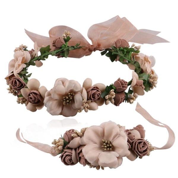 Flower Girls Headpieces Bridesmaid Flower Crown Wedding Hair Acce