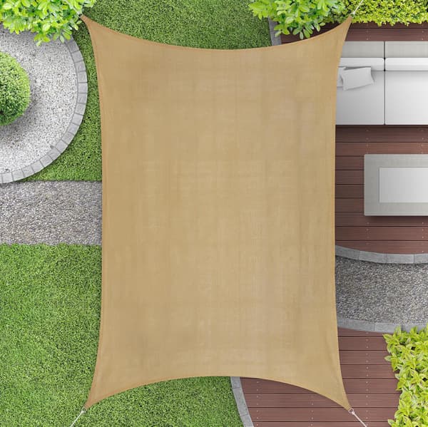Utendørs skyggenett (beige rektangulær 3*4 meter)