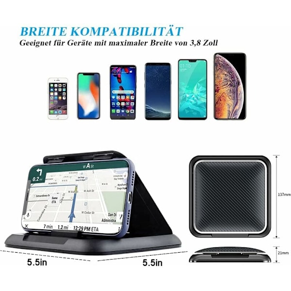 Mobilholder, Bilholder, Skridsikker Instrumentbræt Holder