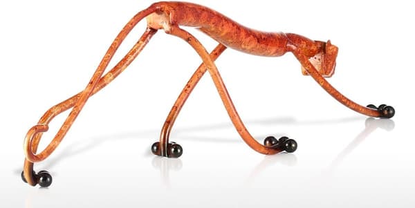 Leopard Overlooking Iron Sculpture Home Interior Decoration Craft