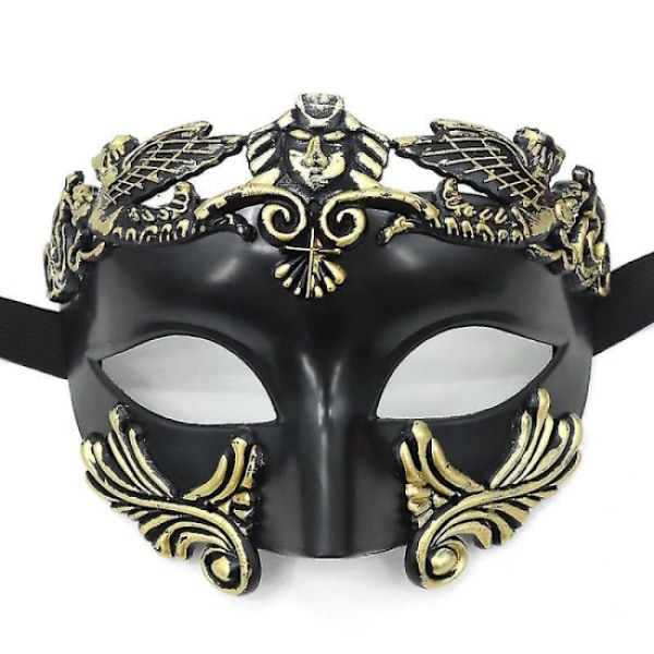 mask Black Gold Ancient Greek Spartan Warrior Roman masquerade ma