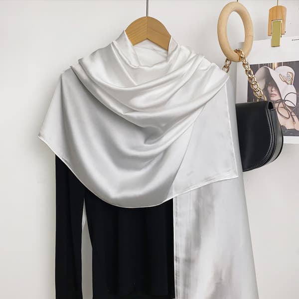 Sjal Klänning Fest Wrap Bröllop Satin Solid Sjal Bolero