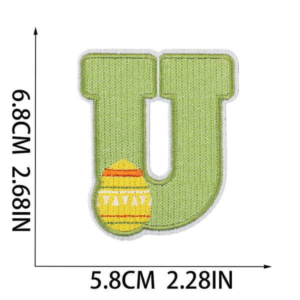 32 st påsktema broderade tygpatchar, kaninstil, 26 en