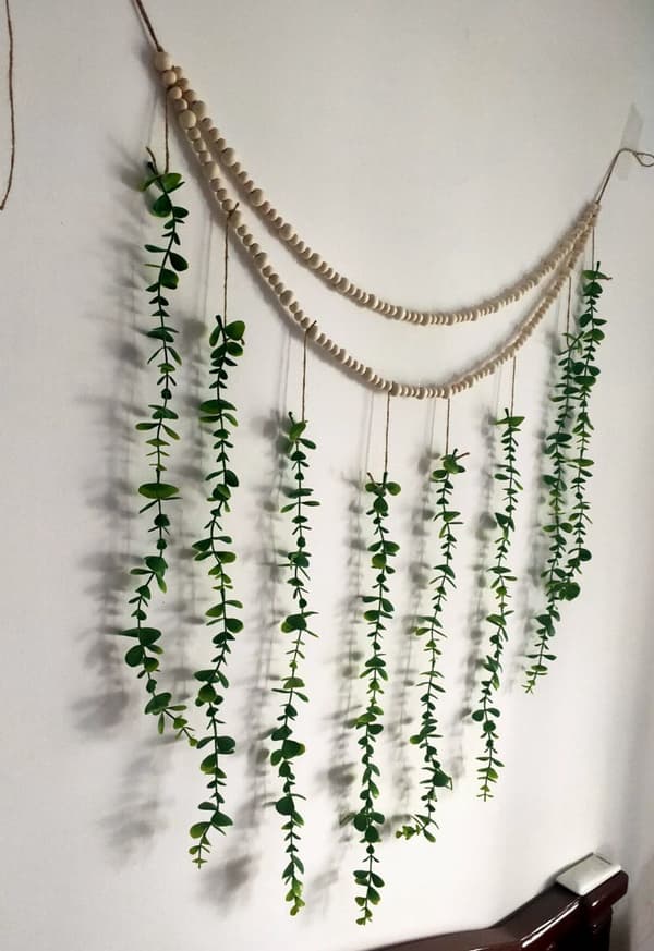Hængende Eucalyptus Boho Vægdekoration Stor Boho Soveværelse Vægophæng