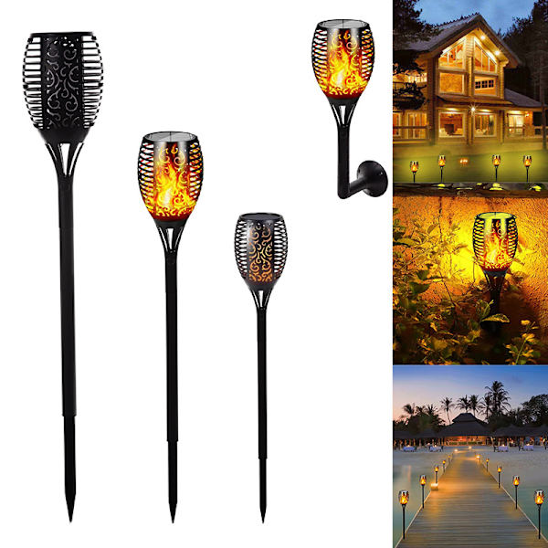 Solcelled fakkellys hagefakkellampe solfakkel solflammelampe