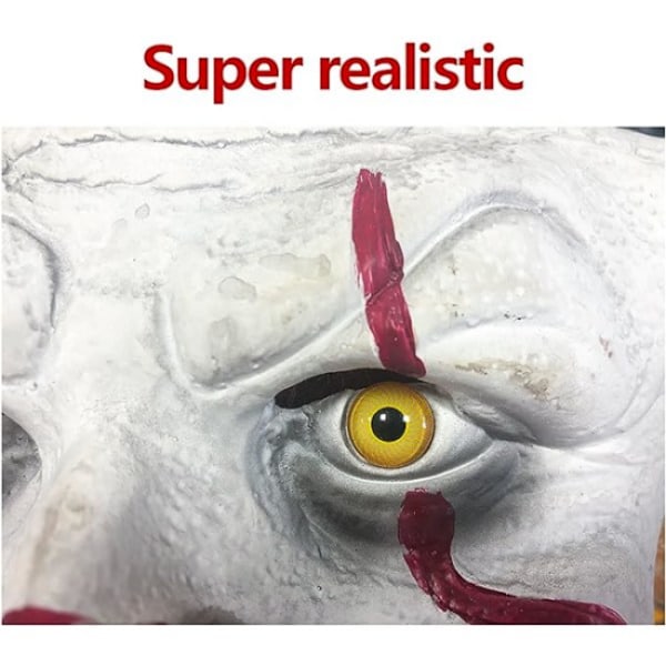 Halloween Mask Scary Scary Penny Smart Clown Full Mask Wig Hea