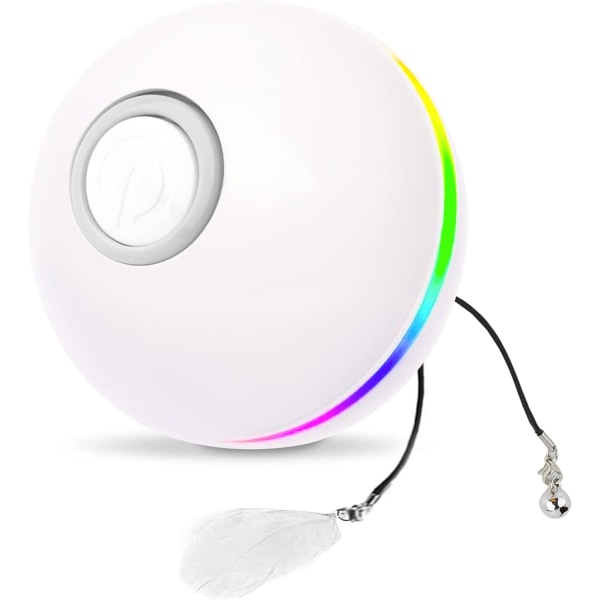 Cat Toy, Cat Ball 3 lägen LED-ljus Feather Cat Toy USB Rechargea