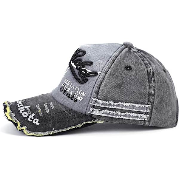 Unisex Justerbar Tvättat Sliten Messy Baseballkeps Bomull Den