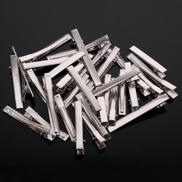 Metallkrokodillehårklips Sprettehårklips DIY-tilbehør Ha