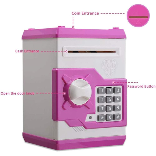 1 kpl (ATM Pink) Säästöpossu, Elektroninen Piirretty ATM Possu Ba