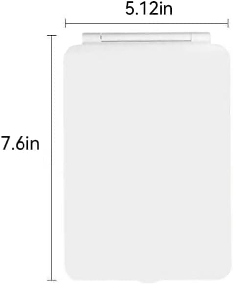 LED Belyst Sminkspegel, Vikbar Portabel Sminkspegel, Touchkontroll (Vit)