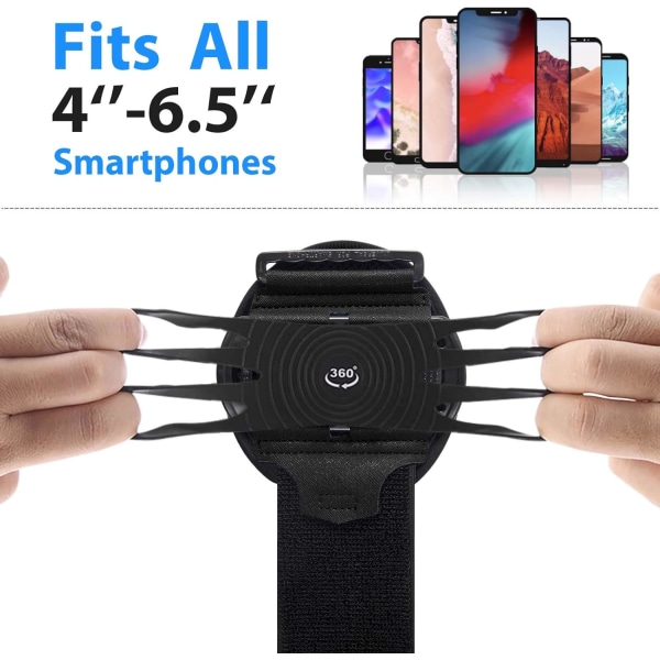Sporttelefonarmband, 360° avtagbart sportarmband, för iPhone 1