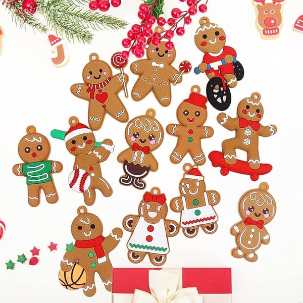 Julgransdekorationer och prydnadssaker Set - Pepparkaksgubbe De