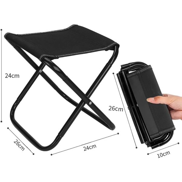 Folding Camping Stool Utendørs Folding Stool, Liten Bærbar Camping Fo