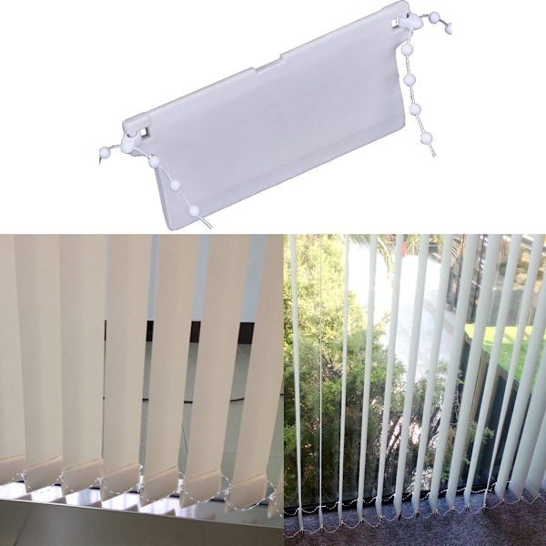 Reparasjonssett for vertikale persienner med 12 stk 45*89 mm vektlameller, 12