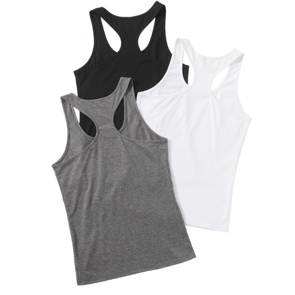 Dame Tech Stretch Relaxed Fit Racerback Tank Top, pakke med 3 XL