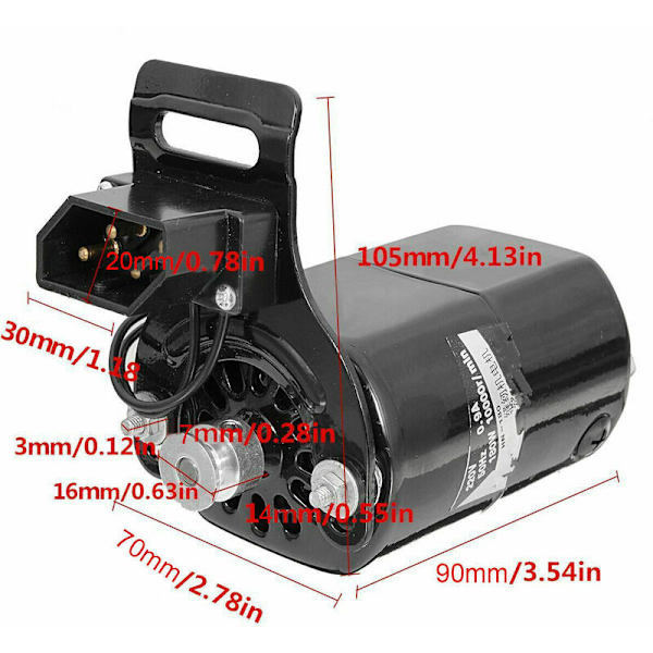 1 stk. Husholdningssymaskinemotor 220V 180W 0.9A