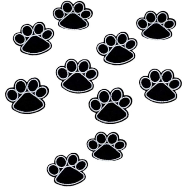 10 stk. broderet patch stryge-på patch i form af en hunds p