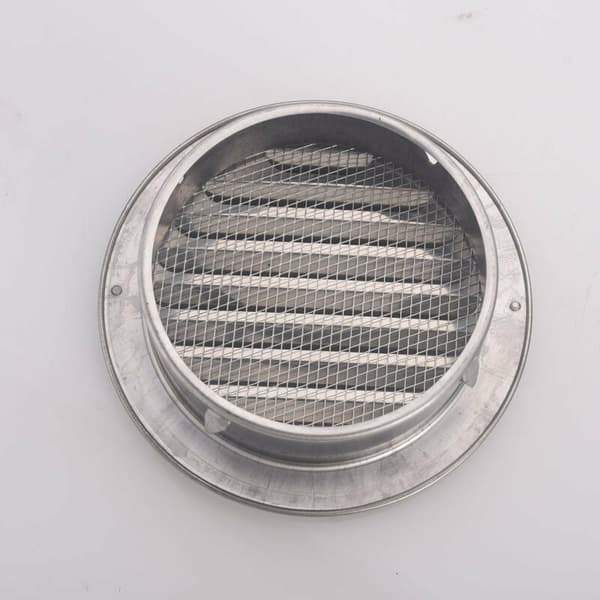 Rund ventilasjonsrist i rustfritt stål 100mm metall ventilasjonsrist