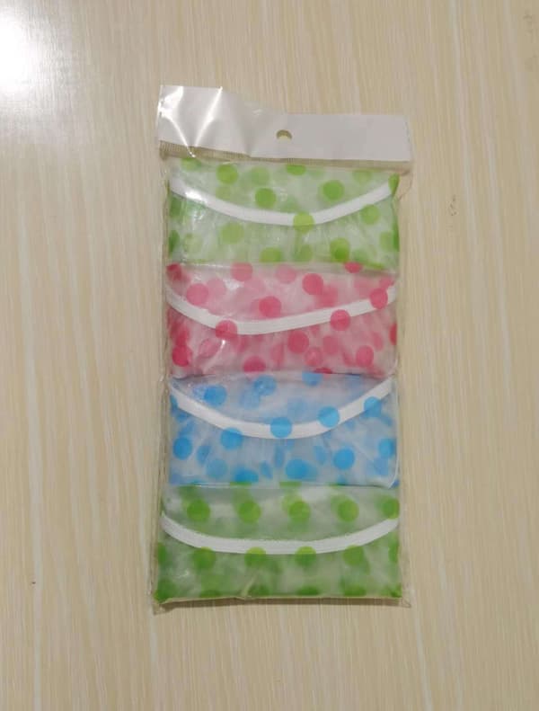 4 st elastiska duschmössor, vattentät återanvändbar plast dusch