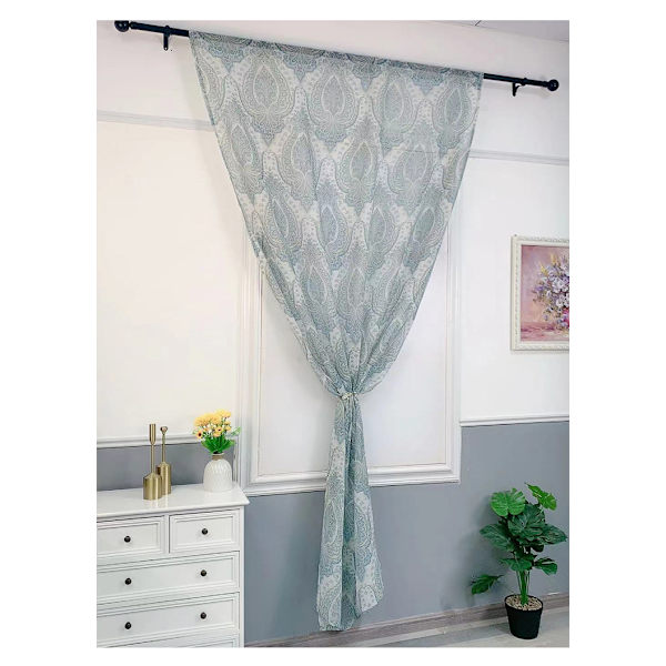 Linned tekstur gardin stue 100*200cm gardin damask mønster