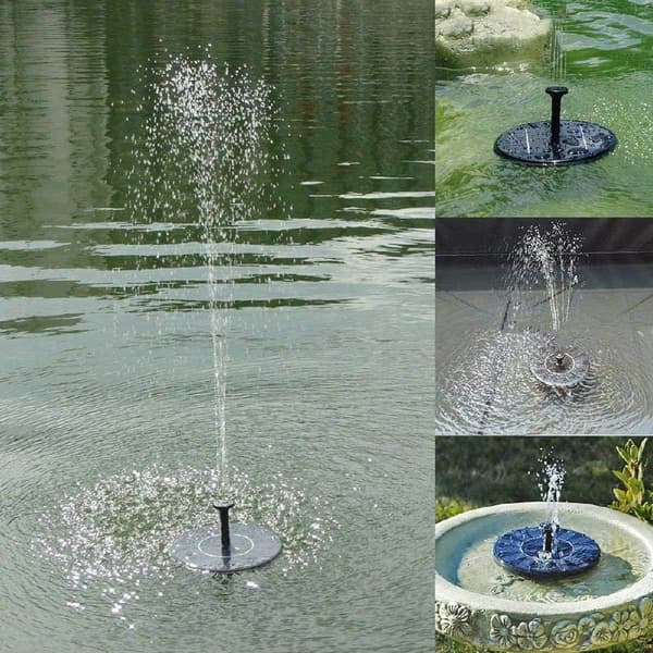 Solcellsfontän Solvattenpump Flytande Panel Trädgårdsland