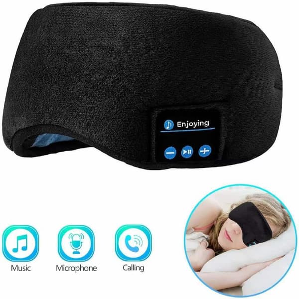 Bluetooth Øjenmaske med Hovedtelefoner, Søvnmaske Søvnhovedtelefoner Tech G