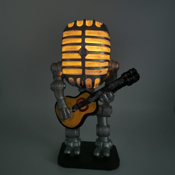 Retro-stil mikrofonrobotlampe holder retro-gitar, retro-mikro