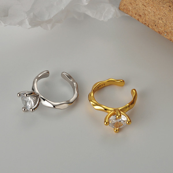 Öronmanschett Klipp På Falska Örhängen Små Creoler Huggies Sterling Silver